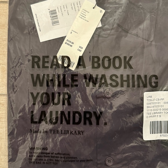 NWT "TOO BAD" collared shirt by Tee Library - Picture 14 of 14